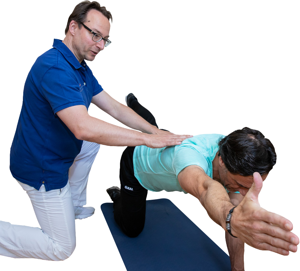 Dirk Wallbaum mit Kunde beim Training